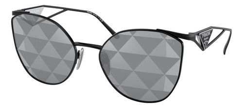 Prada Spr 50zs 1ab-03t Irregular Black Silver Tampo