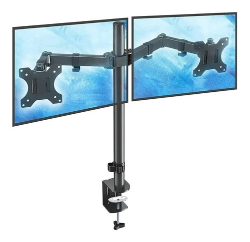 Soporte De Mesa Monitor Doble 13 A 32 Color Negro