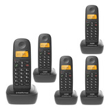 Combo Telefone Sem Fio Com 4 Ramal Para Comunicação Interna