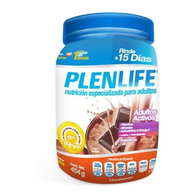Suplemento Alimenticio Adultos Activos 454g Plenlife Sabor Chocolate | Envío gratis