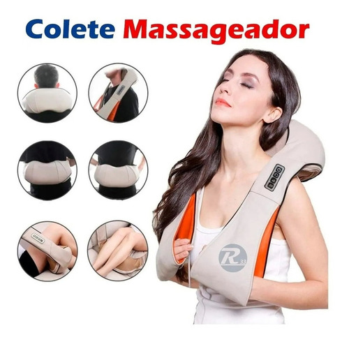 Massageador Elétrico Colete Shiatsu Cervical Pescoço Lombar