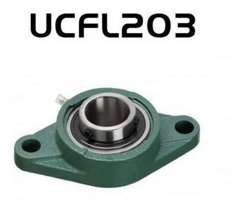 Mancal Oval Flange + Rolamento Ucfl203 Ucfl 203 P/ Eixo 17mm