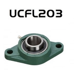 Mancal Oval Flange + Rolamento Ucfl203 Ucfl 203 P/ Eixo 17mm