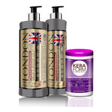 Kit Escova London Ácido Lático Sem Formol C/ Creme Matizador