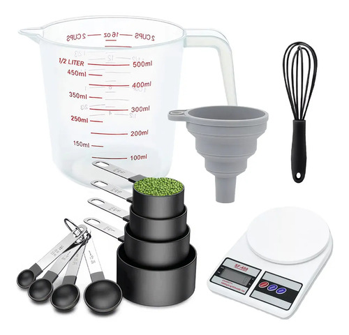 Tazas Y Cucharas Medidoras 12pcs Utensilios Reposteria | MercadoLibre