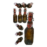 Botella De Cerveza Con Tapa Ceramica Y Relieves. Kunstmann