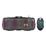 Kit Teclado Mouse Gamer Les Usb Alambrico Profesional Con Ñ