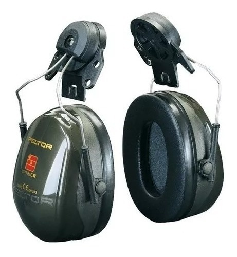 Protector Auditivo 3m Peltor Optime 2 + Para Casco + 30 Db Color Negro