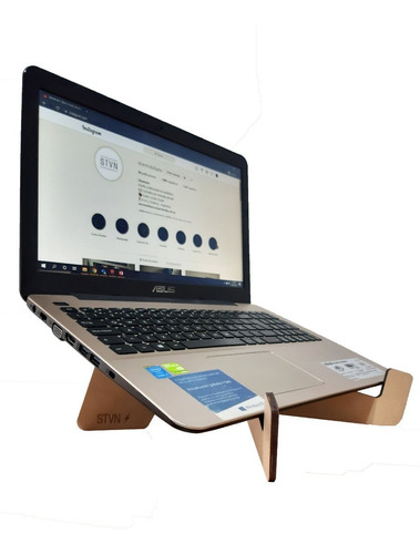 Soporte Atril Notebook Compu Madera Base Computadora Regalos