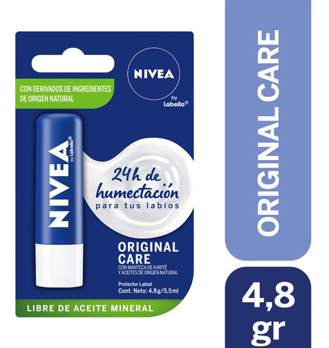 Bálsamo Labial Nivea Original Care 4,8gr