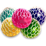 12 Pelotas Cerebro Squishy Antiestres Glitter Bolo Fiesta