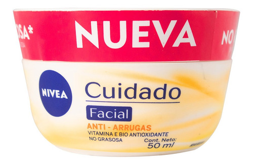 Crema Nivea Cuidado Facial Antiedad Frasco X 50 Ml