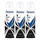 Desodorante Aero Rexona Invisible Feminino 72h - Kit C/3 