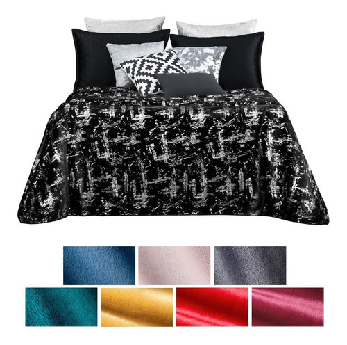 Cobertor King Size Liso Cobija Invernal Ligero Esquimal Color Destello (negro)