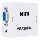 Adaptador Convertidor Vga A Hdmi 1080p Audio Y Video