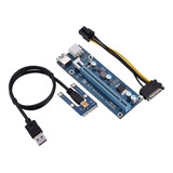 Adaptador Vertical Pci-e 1x A 16x+cable Molex A Sata