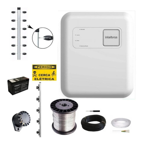 Kit 300 Metros Cerca Elétrica Big Haste Industrial 0.90 Inox