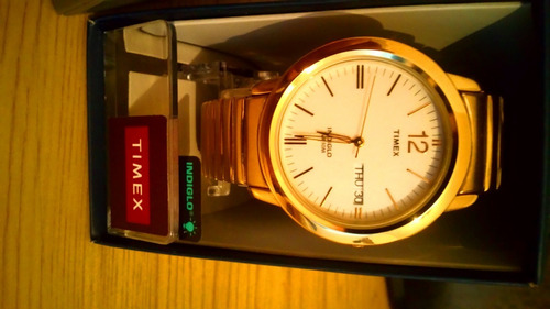 Reloj Timex Color Dorado ,fecha , Indiglo