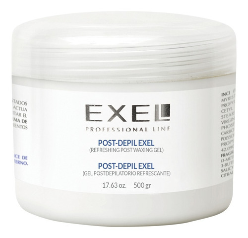 Gel Post Depilatorio Refrescante Depilación Exel 500gr