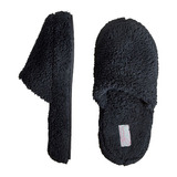 Pantuflas Abrigada Grsi Y Negra Jaia Mujer 4018