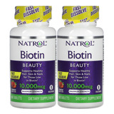 Kit 2x Biotina 10000mcg Força Máxima 60 Tablets Natrol