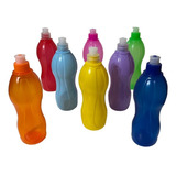 50 Botellas Plasticas Deportivas Color Rojas