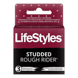 Preservativos Studded Rough Rider 3 Unidades - Lifestyles