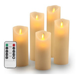 Velas Led Com Temporizador E Controle Remoto Piscam 5pcs