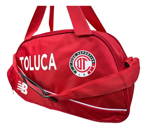 Maleta Deportiva -toluca-negro Rojo Con Zapatera Envio Grati