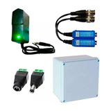 Kit Fuente 12v 1,5 Amp + Caja De Paso + Video Balun + Dc