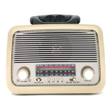 Caixa Som Rádio Retrô  A3199 Bluetooth Portátil