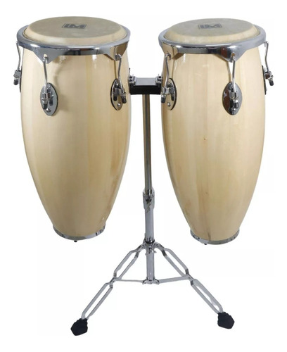 Congas Lm Drums 11 3/4 Y 12 1/2 Natural Y Atril