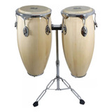 Congas Lm Drums 11 3/4 Y 12 1/2 Natural Y Atril