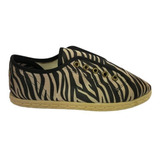 Alpargatas Mujer Con Cordones Diseños Animal Print 