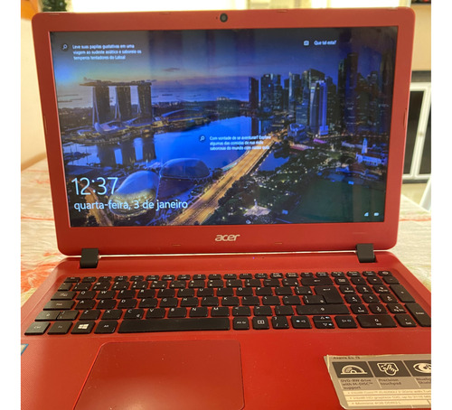 Notebook Acer Aspire Vermelha I5 4gb Ram 1tb Hdd Windows 10