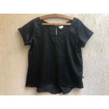 Remera Zhoue Negra S Amplia. En Nuñez