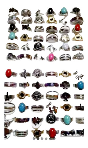 Lote Anillos Acero Quirurgico  X 12 Unidades Surtidos