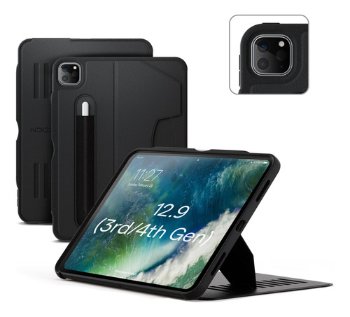 Funda Zugu iPad Pro 12.9 4th Gen 2020- Ultra Delgada-black
