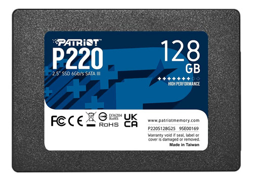 Hd Ssd 128gb Patriot P220 Sata 3 2.5  P220s128g25