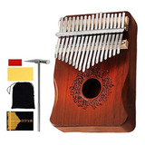 17 Teclas Kalimba Dedo Polegar Piano Instrumento Musical Pia