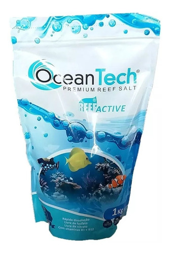 Sal Para Aquários Marinhos Ocean Tech Reef Active 1kg