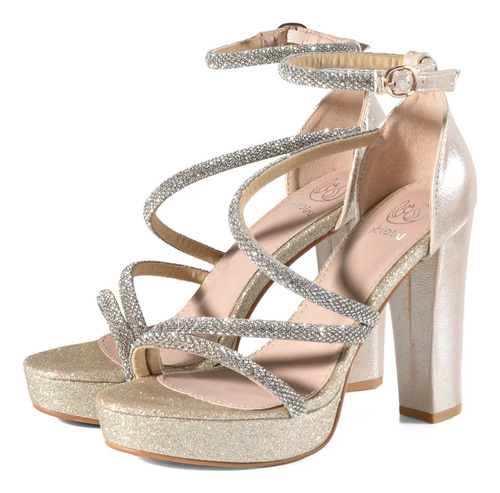 Weide Tacón Alto Grueso Dama Zapatillas Sandalia Social Moda