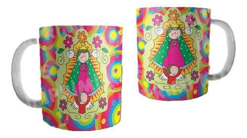 Plantillas Sublimar Tazas Virgen De Guadalupe Diseños Mockup