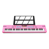 Teclado Musical Bdmusic Bd-612 61 Teclas Rosa 5v