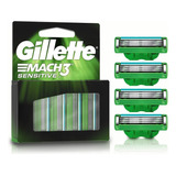 Repuestos Máquina De Afeitar Gillette Mach3 Sensitive 4 Uds