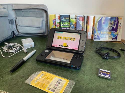 Nintendo 3ds Xl Impecable + 9 Juegos Y Estuche Incluido