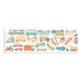 Vinilo Adhesivo Decorativo Pared Niños Set De Autos 1,5mts