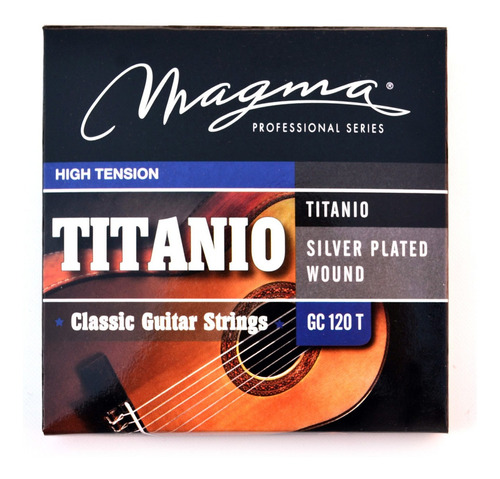 Encordado Guitarra Clásica Titanium Magma Gc120t Tens. Alta