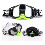 Gafas De Motocross De Pista Negras Con Espejo E Incoloras