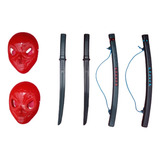 Espada Katana Com Bainha + Mascara Samurai -kit 2 Unidades 